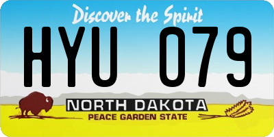 ND license plate HYU079