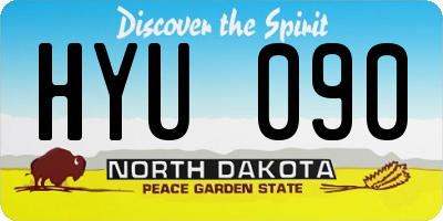 ND license plate HYU090