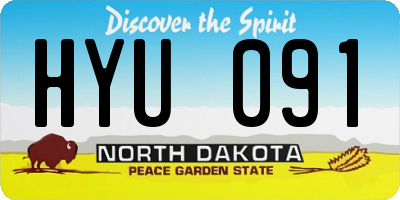 ND license plate HYU091