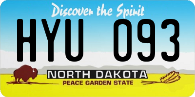 ND license plate HYU093
