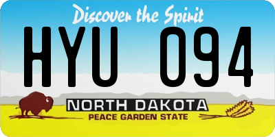 ND license plate HYU094