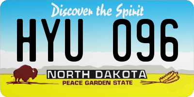 ND license plate HYU096
