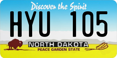 ND license plate HYU105