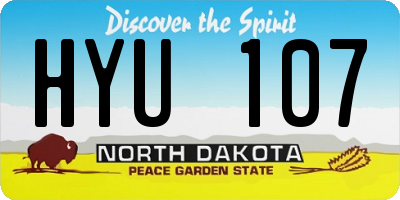 ND license plate HYU107