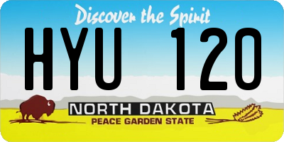 ND license plate HYU120