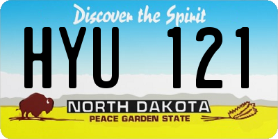 ND license plate HYU121