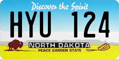 ND license plate HYU124