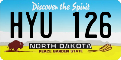 ND license plate HYU126