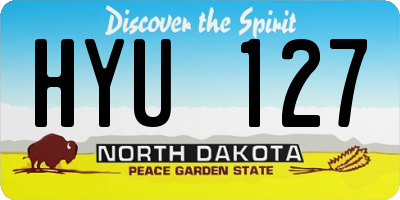 ND license plate HYU127