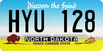 ND license plate HYU128