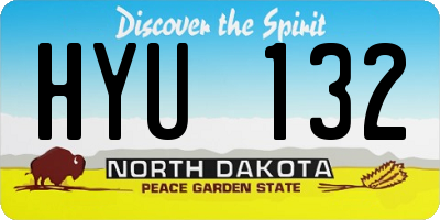 ND license plate HYU132