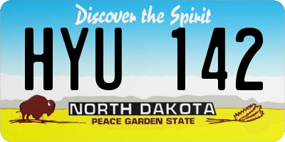 ND license plate HYU142