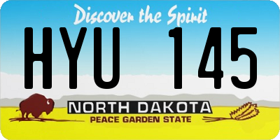 ND license plate HYU145