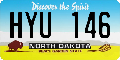 ND license plate HYU146