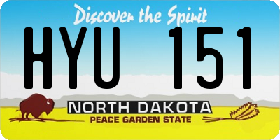 ND license plate HYU151