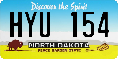 ND license plate HYU154