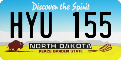 ND license plate HYU155