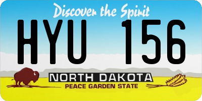 ND license plate HYU156