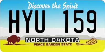 ND license plate HYU159
