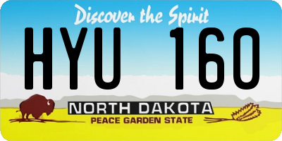 ND license plate HYU160
