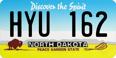 ND license plate HYU162