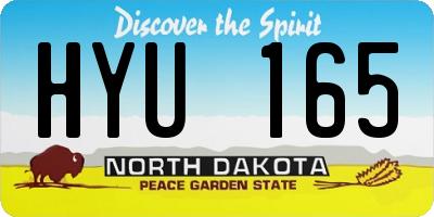 ND license plate HYU165