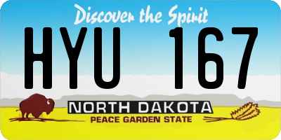 ND license plate HYU167