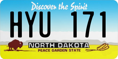 ND license plate HYU171