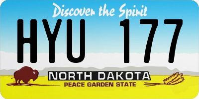 ND license plate HYU177