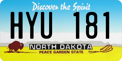 ND license plate HYU181