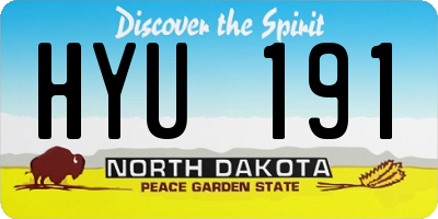 ND license plate HYU191