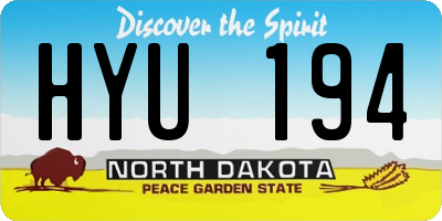 ND license plate HYU194