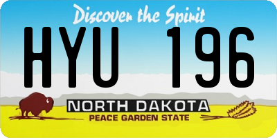 ND license plate HYU196