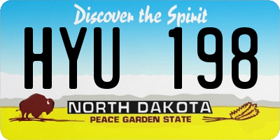 ND license plate HYU198
