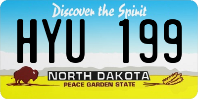 ND license plate HYU199