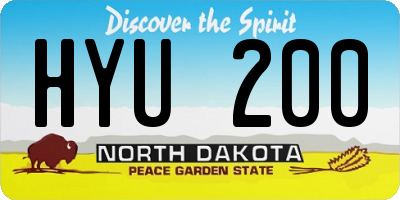 ND license plate HYU200