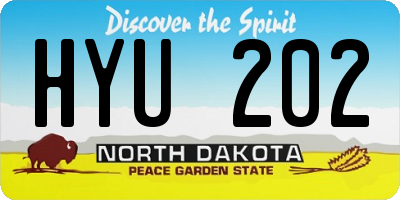 ND license plate HYU202
