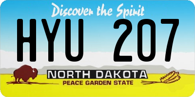 ND license plate HYU207