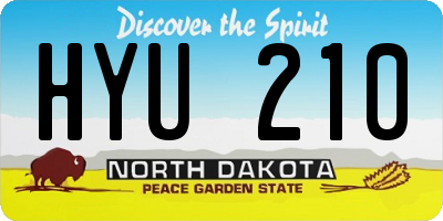 ND license plate HYU210
