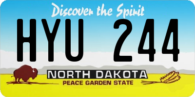 ND license plate HYU244