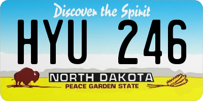ND license plate HYU246