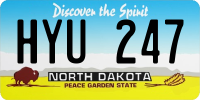ND license plate HYU247