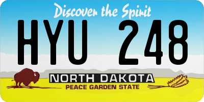 ND license plate HYU248