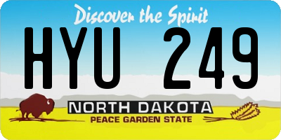 ND license plate HYU249