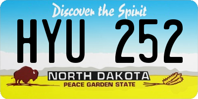 ND license plate HYU252