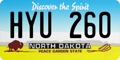 ND license plate HYU260