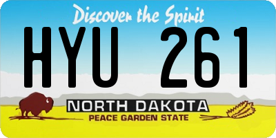 ND license plate HYU261
