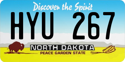 ND license plate HYU267