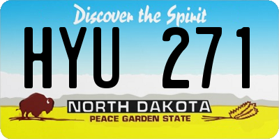 ND license plate HYU271