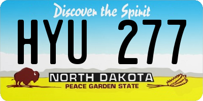 ND license plate HYU277